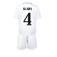 Fotbalové Dres Real Madrid David Alaba #4 Dětské Domácí 2022-23 Krátký Rukáv (+ trenýrky)